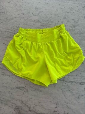 lululemon athletica Neon Yellow Athletic Shorts